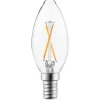 Filament LED-lampa, kron, klar, 2,5W, E14, 230V, MB