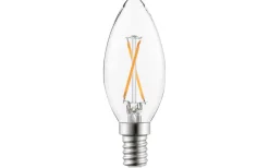 Filament LED-lampa, kron, klar, 2,5W, E14, 230V, MB