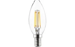 Malmbergs Filament LED-lampa, kron, klar, 4,5W, E14, 230V, dim, MB* Ljuskällor
