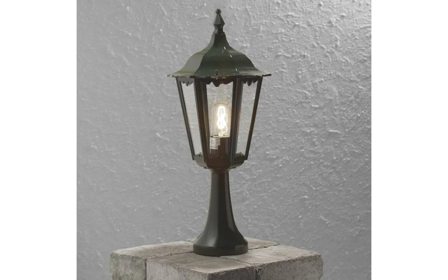 Pollare & Grindlyktor<Konstsmide Firenze Grindstolpslykta Grön IP43