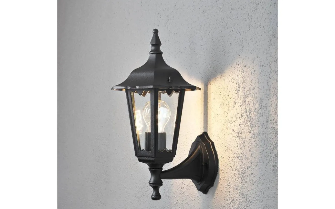 Firenze Vägglykta 36cm Svart IP43