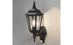 Firenze Vägglykta Rörelsevakt Svart IP43