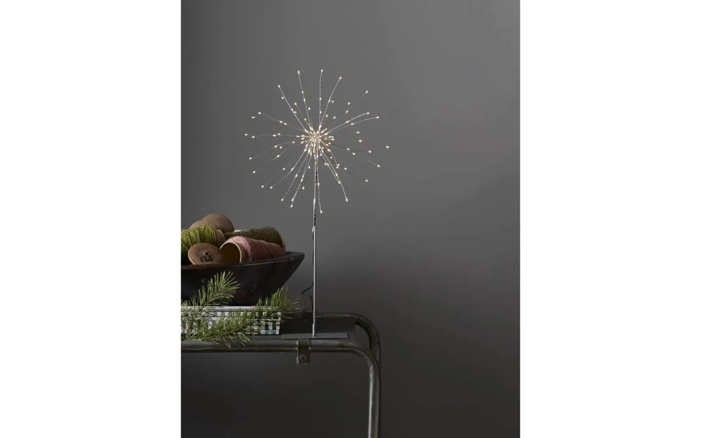 Julpynt Inomhus<Star Trading Firework Bordslampa 50cm Silver