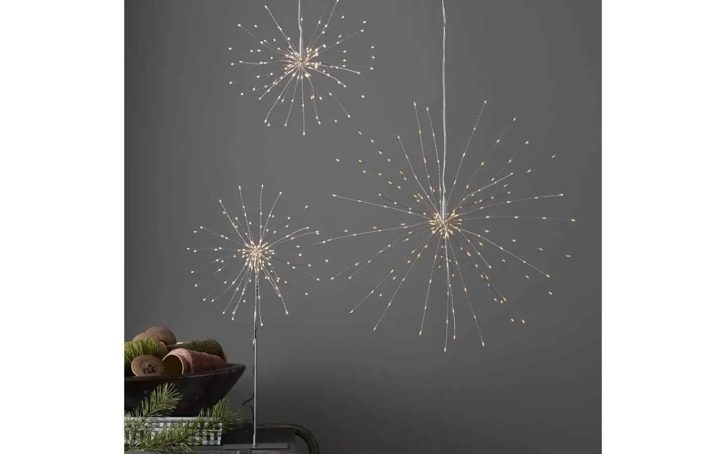 Julpynt Inomhus<Star Trading Firework Bordslampa 50cm Silver
