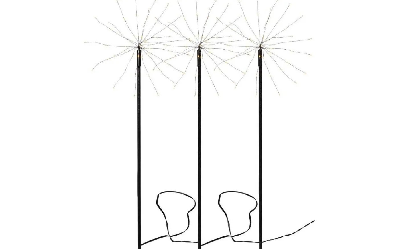 Firework på Pinne 65cm 3-pack Svart