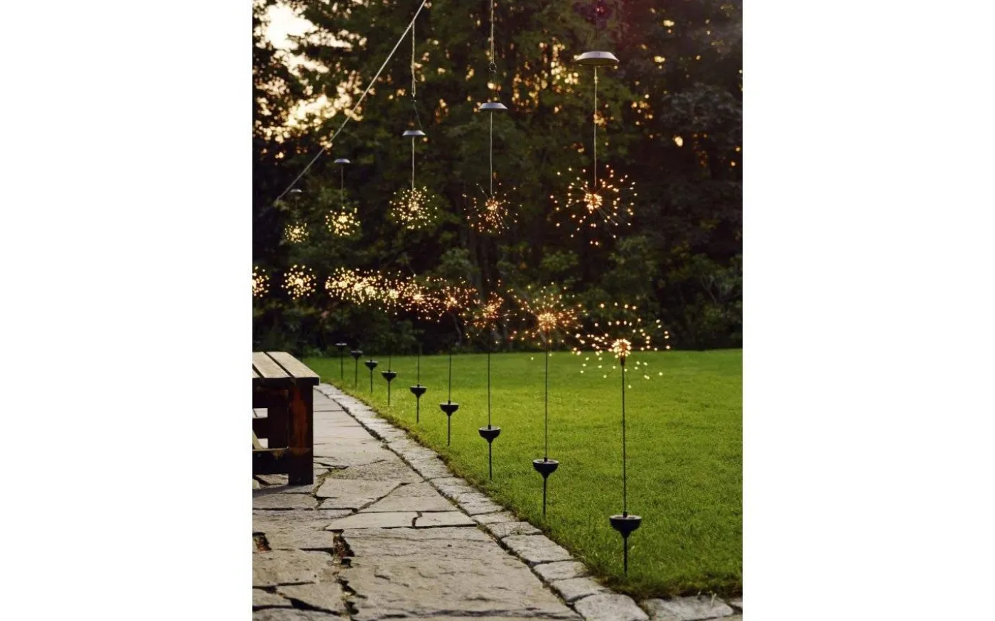 Firework Solcellslampa LED Hängande