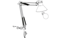 Eglo Firmo Klämlampa 73cm Vit* Klämlampor