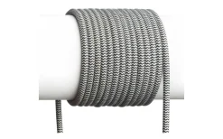 Fit Sicksack - Svart/Vit Textilkabel 3G0,75, Metervara