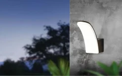 Vägglampor Utomhus<Eglo Fiumicino Fasadlampa LED 3000K 11,5W Svart IP44