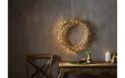 Star Trading Fizzy Krans 45cm LED Guld Inomhus* Kransar|Batteri Julpynt Inomhus