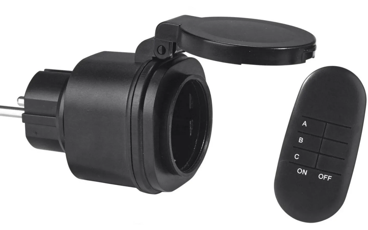 PR Home Fjärrströmbrytare 1-pack utomhus 6cm* Plugin För Vägguttag