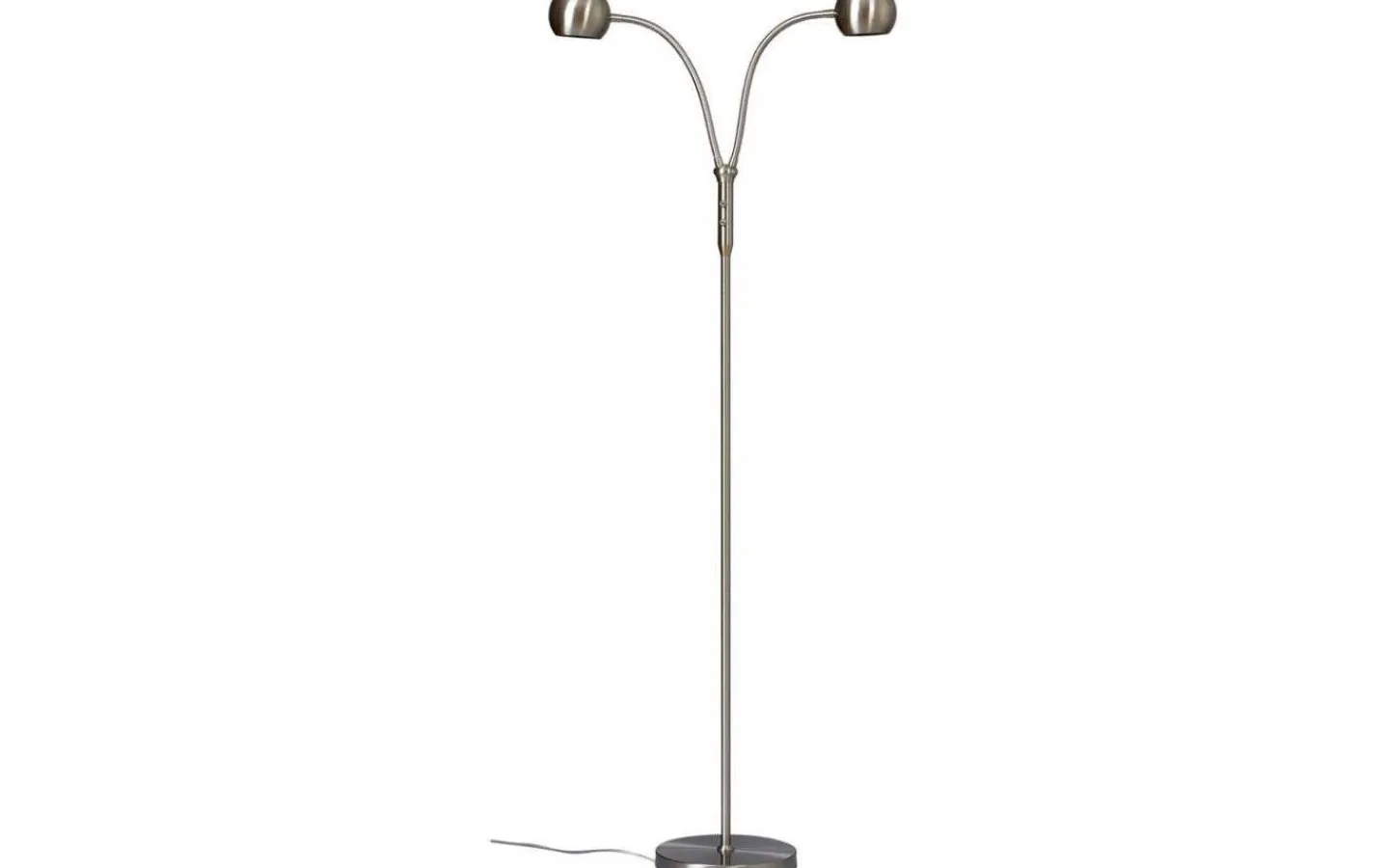 ArmaturHantverk Fladen Golvlampa 2L 140cm Nickel* Golvläslampor