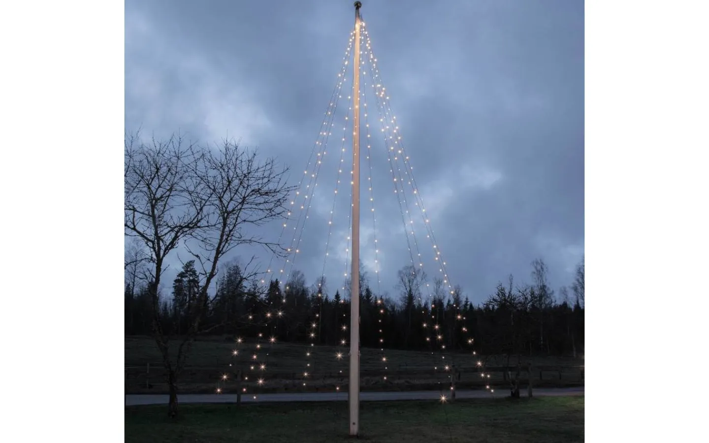 Star Trading Flaggstångsbelysning Crispy Ice White 7m 360LED IP44* Flaggstångsbelysning