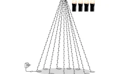 Flaggstångsbelysning<Star Trading Flaggstångsbelysning Crispy Ice White 7m 360LED IP44
