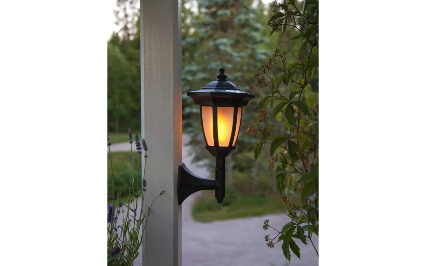 Flame Solcellslampa 3-i-1 Svart, 63 cm, 0,18W