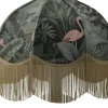 Mönstrade Lampskärmar<Hallbergs Flamingo Jungle Lampskärm Ø50cm Guldfrans