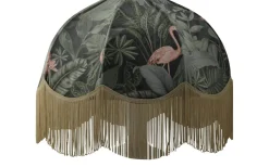 Mönstrade Lampskärmar<Hallbergs Flamingo Jungle Lampskärm Ø50cm Guldfrans