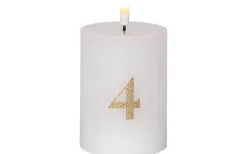 Batteri Julpynt Inomhus|Flamme Batteriljus (Hela Serien)<Star Trading Flamme Advent LED Blockljus 4-pack Vit