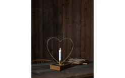 Star Trading Flamme Batteridriven Bordsdekoration Hjärta 28cm Mässing* Inomhusdekorationer Batteri|Flamme Batteriljus (Hela Serien)