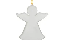 Flamme Batteridriven Gravljus Angel 18cm Timer 200h Vit IP44
