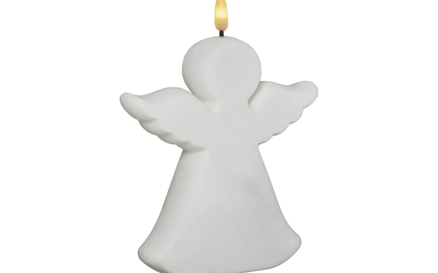 Flamme Batteridriven Gravljus Angel 18cm Timer 200h Vit IP44