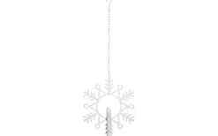Flamme Batteridriven Hängande Dekoration Snöflinga 29cm Vit