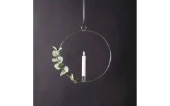 Star Trading Flamme Batteridriven Hängande Dekoration Ring 28cm Silver* Inomhusdekorationer Batteri|Flamme Batteriljus (Hela Serien)