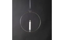 Star Trading Flamme Batteridriven Hängande Dekoration Ring 28cm Silver* Inomhusdekorationer Batteri|Flamme Batteriljus (Hela Serien)