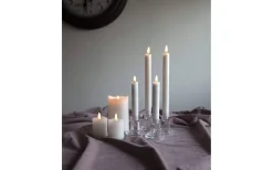 Flamme Batteridrivna Antikljus Mini 15cm 2-Pack Vit