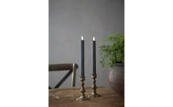 Flamme Batteridrivna Antikljus 25cm 2-Pack Svart