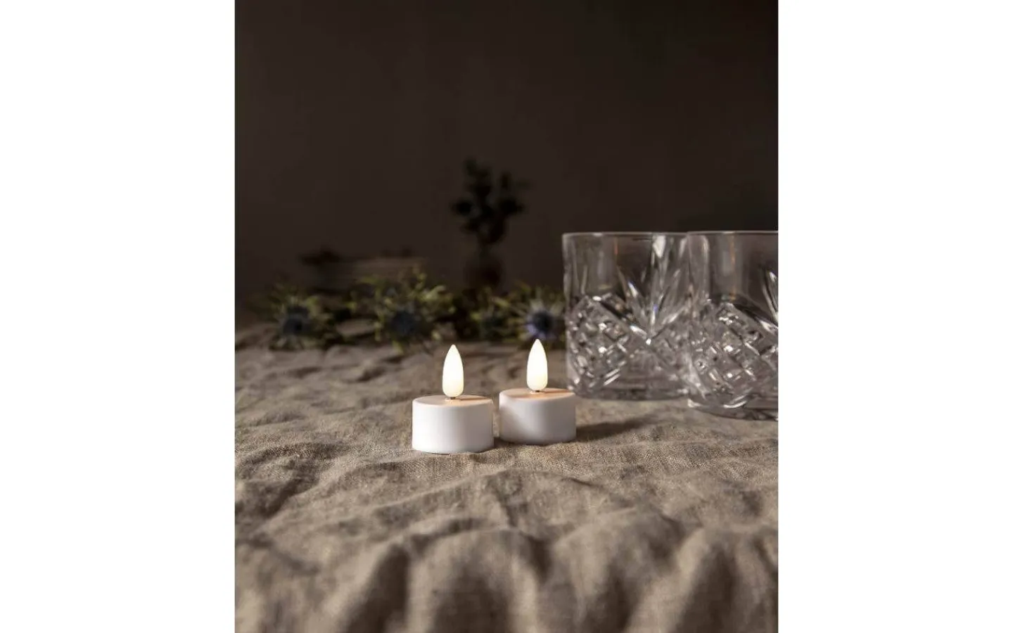 Flamme Batteriljus (Hela Serien)|Flamme Batteriljus (Hela Serien)<Star Trading Flamme Batteridrivna Värmeljus Ø38mm 2-pack Vit