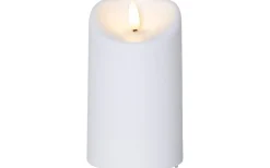 Flamme Blockljus 13cm Utomhusbruk Vit