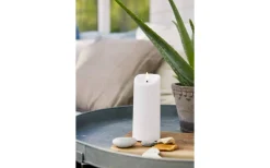 Flamme Batteriljus (Hela Serien)|Flamme Batteriljus (Hela Serien)<Star Trading Flamme Blockljus 18cm Utomhusbruk Vit