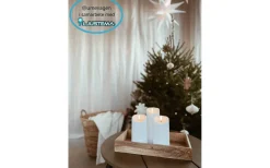 Flamme Batteriljus (Hela Serien)|Flamme Batteriljus (Hela Serien)<Star Trading Flamme Blockljus 18cm Utomhusbruk Vit