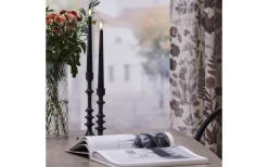 Flamme Candy Batteridrivna Antikljus 26cm 2-Pack Svart