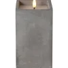 Flamme Cem Batteridrivet Blockljus 17cm Grå