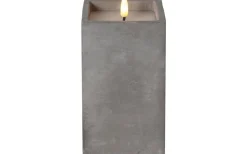 Flamme Cem Batteridrivet Blockljus 17cm Grå