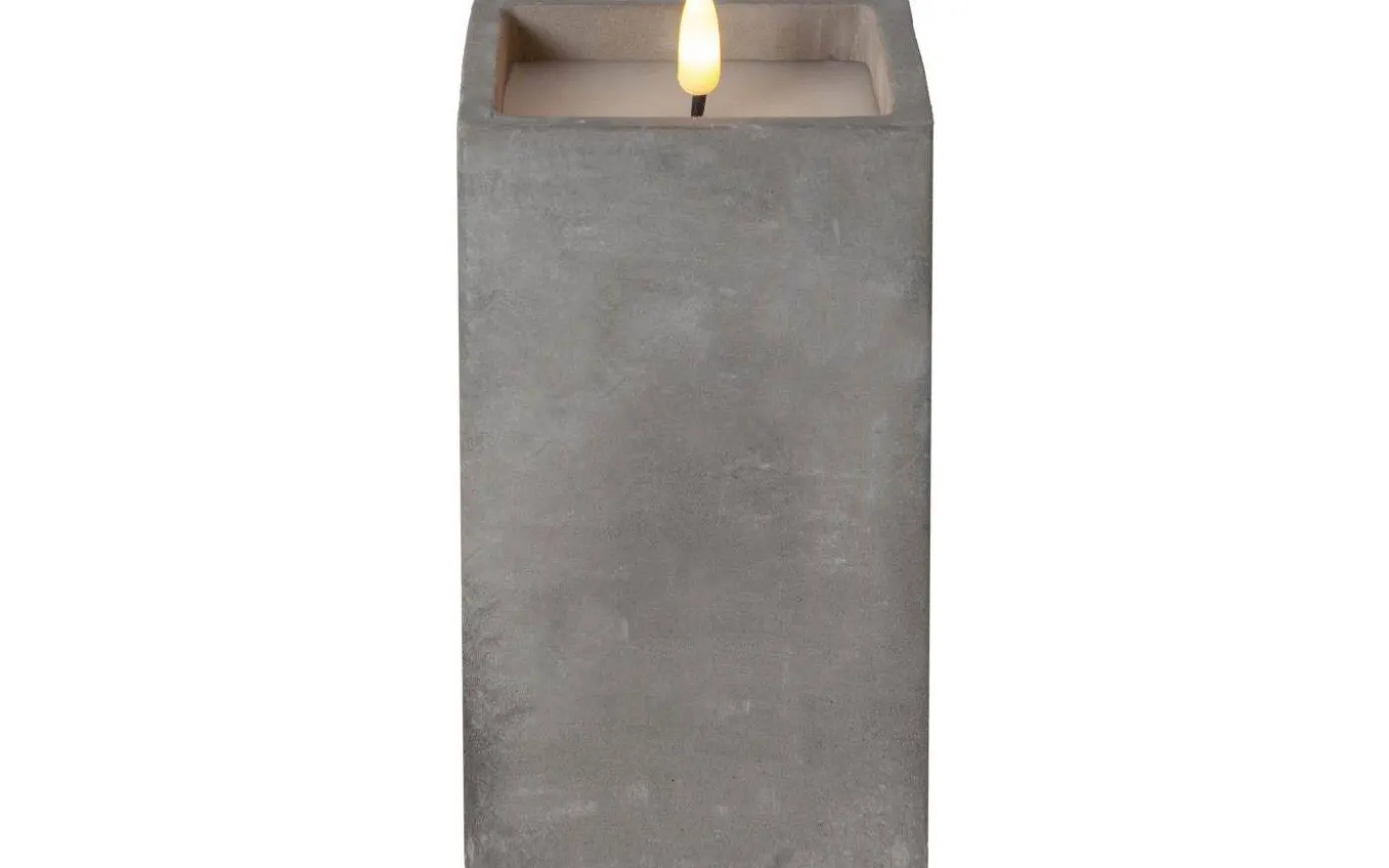 Flamme Cem Batteridrivet Blockljus 17cm Grå