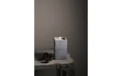 Flamme Cem Batteridrivet Blockljus 17cm Grå