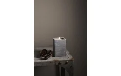 Flamme Cem Batteridrivet Blockljus 15cm Grå