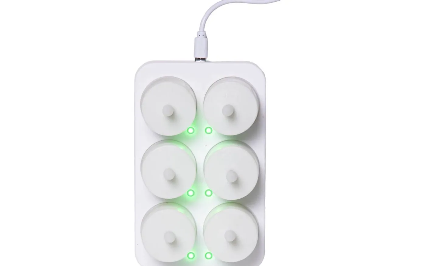 Flamme Charge Uppladdningsbara Votivljus 6st Vit