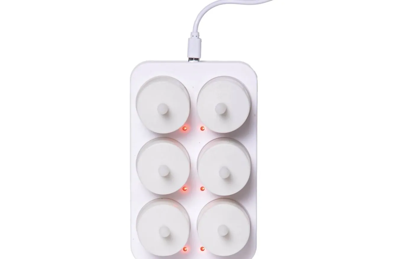 Flamme Charge Uppladdningsbara Votivljus 6st Vit