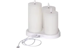 Star Trading Flamme Charge Uppladdningsbara Blockljus 3-pack* Flamme Batteriljus (Hela Serien)|Flamme Batteriljus (Hela Serien)