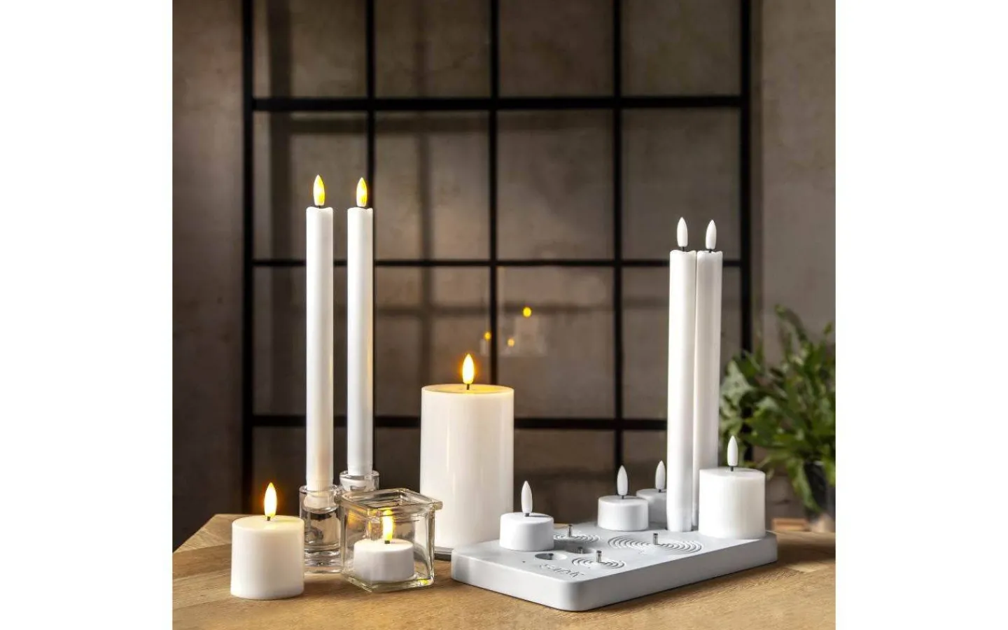 Flamme Batteriljus (Hela Serien)|Flamme Batteriljus (Hela Serien)<Star Trading Flamme Charge Uppladdningsbart Ljusset 11st Vit