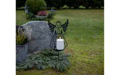 Flamme Deco Batteridrivet Gravljus Ängel 48cm Timer 25000h Vit IP44