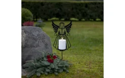 Flamme Deco Batteridrivet Gravljus Ängel 48cm Timer 25000h Vit IP44