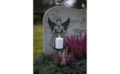 Flamme Deco Batteridrivet Gravljus Ängel 48cm Timer 25000h Vit IP44