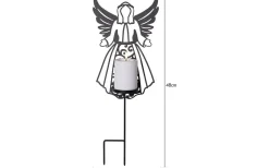 Flamme Deco Batteridrivet Gravljus Ängel 48cm Timer 25000h Vit IP44