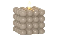 Star Trading Flamme Dot Batteridrivet Blockljus 9,5cm Beige* Flamme Batteriljus (Hela Serien)|Flamme Batteriljus (Hela Serien)