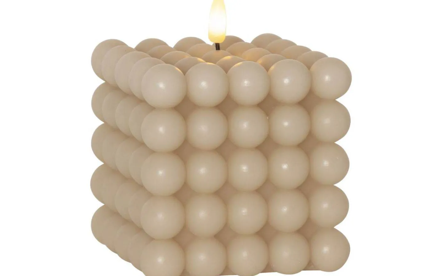 Flamme Batteriljus (Hela Serien)|Flamme Batteriljus (Hela Serien)<Star Trading Flamme Dot Batteridrivet Blockljus 12,5cm Beige